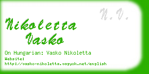 nikoletta vasko business card